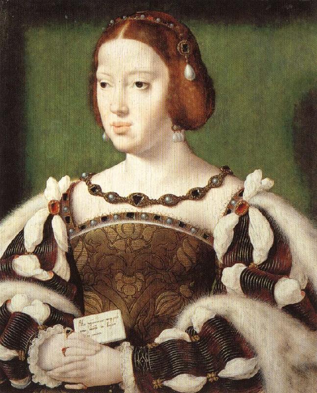 Joos van cleve Portrait of Eleonora, Queen of France France oil painting art